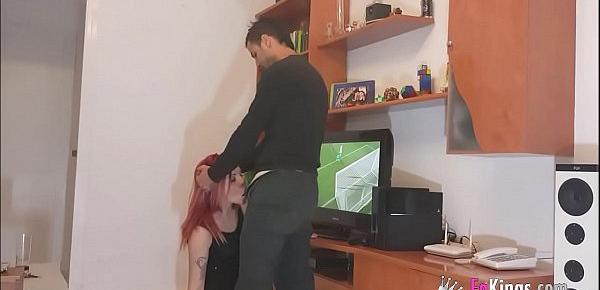  My redhead wife makes me stop playing videogames and start playing with her butthole